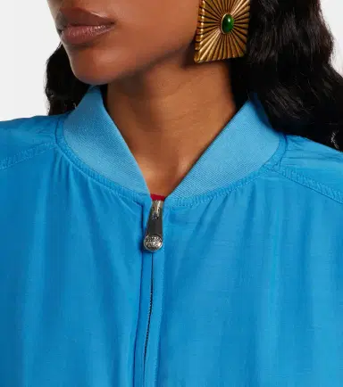 Versace Oversized silk poplin blouson jacket | Thumbnail 8 Versace Oversized silk poplin blouson jacket | Thumbnail 8