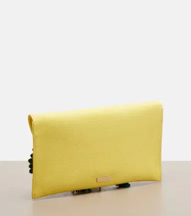 Aquazzura Birdsong Small raffia clutch | Thumbnail 3