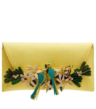 Aquazzura Birdsong Small raffia clutch | Thumbnail 1