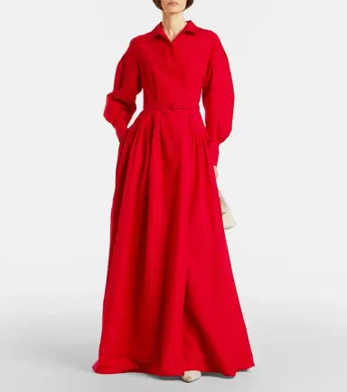 Ralph Lauren Collection Daley belted cotton-blend poplin gown | Thumbnail 6