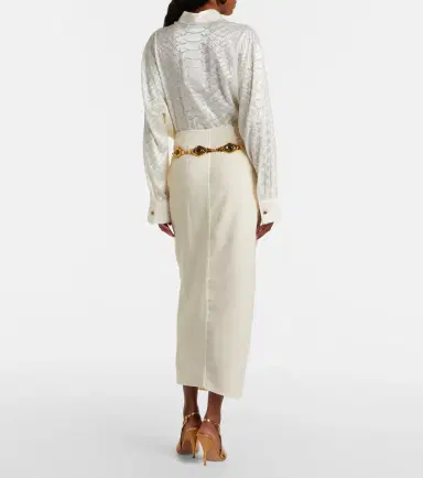 Roberto Cavalli Pleated midi skirt | Thumbnail 5