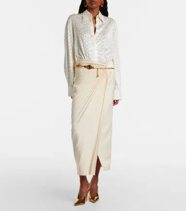 Roberto Cavalli Pleated midi skirt | Thumbnail 6