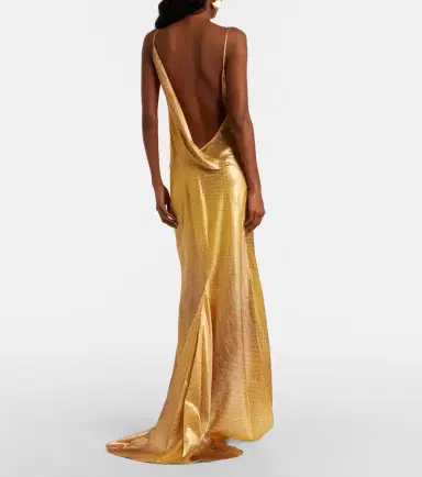 Roberto Cavalli Snake-print silk gown | Thumbnail 3