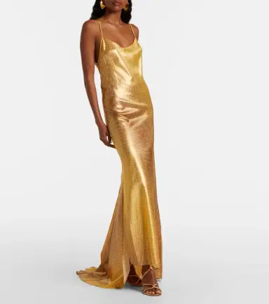 Roberto Cavalli Snake-print silk gown | Thumbnail 6