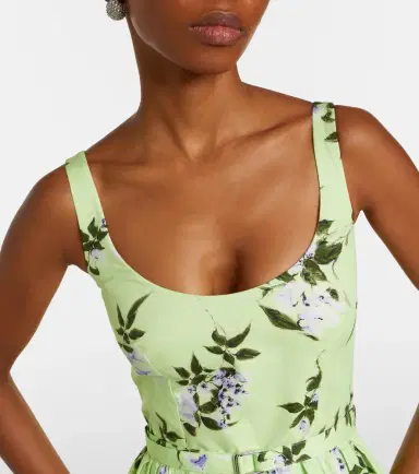 Emilia Wickstead Eglantine floral belted cotton midi dress | Thumbnail 3 Emilia Wickstead Eglantine floral belted cotton midi dress | Thumbnail 3