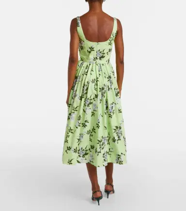 Emilia Wickstead Eglantine floral belted cotton midi dress | Thumbnail 5 Emilia Wickstead Eglantine floral belted cotton midi dress | Thumbnail 5