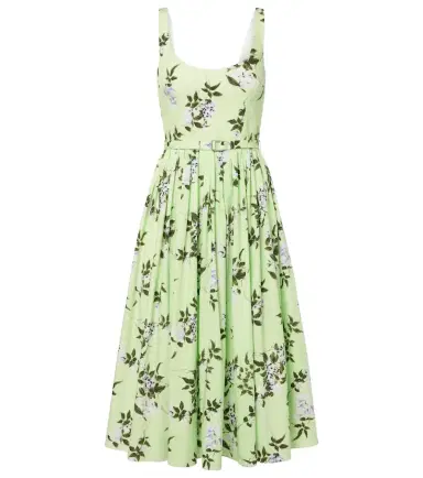 Emilia Wickstead Eglantine floral belted cotton midi dress | Thumbnail 1 Emilia Wickstead Eglantine floral belted cotton midi dress | Thumbnail 1