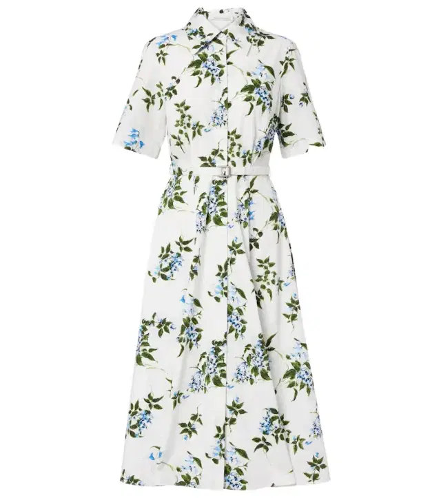 Emilia Wickstead Rubie floral cotton poplin shirt dress