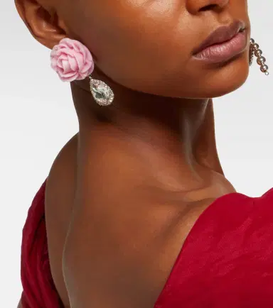 Magda Butrym Rose embellished drop earrings | Thumbnail 6