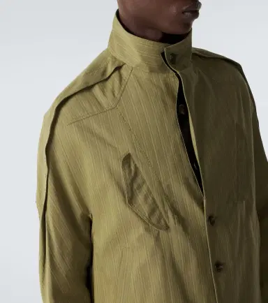 Kiko Kostadinov Egreta stiped cotton-blend jacket | Thumbnail 3 Kiko Kostadinov Egreta stiped cotton-blend jacket | Thumbnail 3