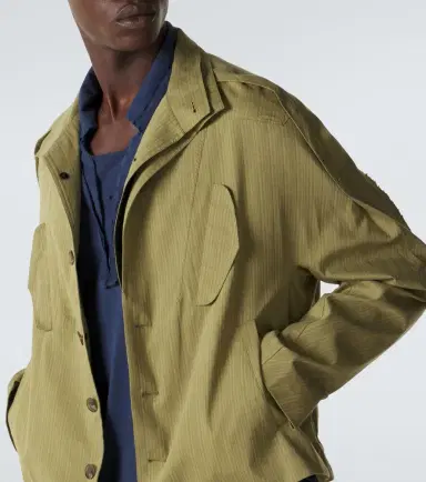 Kiko Kostadinov Egreta stiped cotton-blend jacket | Thumbnail 4 Kiko Kostadinov Egreta stiped cotton-blend jacket | Thumbnail 4