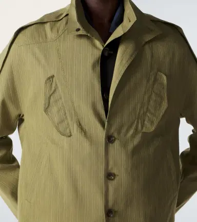 Kiko Kostadinov Egreta stiped cotton-blend jacket | Thumbnail 7 Kiko Kostadinov Egreta stiped cotton-blend jacket | Thumbnail 7