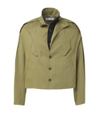 Kiko Kostadinov Egreta stiped cotton-blend jacket | Thumbnail 1 Kiko Kostadinov Egreta stiped cotton-blend jacket | Thumbnail 1