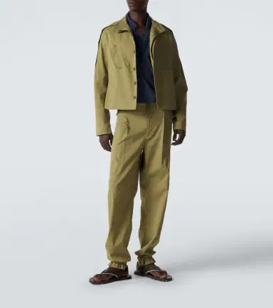 Kiko Kostadinov Egreta striped cotton-blend tapered pants | Thumbnail 3
