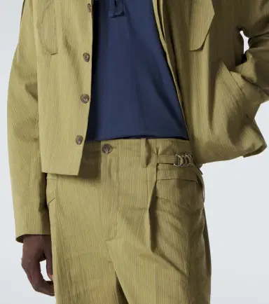 Kiko Kostadinov Egreta striped cotton-blend tapered pants | Thumbnail 4