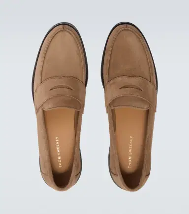 Thom Sweeney Suede penny loafers | Thumbnail 3