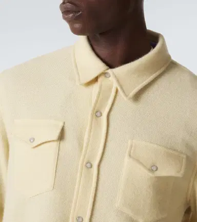 God’s True Cashmere Cashmere shirt with moonstone | Thumbnail 3