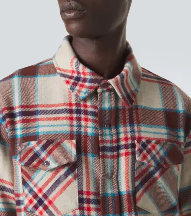 God’s True Cashmere Plaid cashmere shirt with amethyst | Thumbnail 3 God’s True Cashmere Plaid cashmere shirt with amethyst | Thumbnail 3