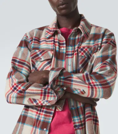 God’s True Cashmere Plaid cashmere shirt with amethyst | Thumbnail 4 God’s True Cashmere Plaid cashmere shirt with amethyst | Thumbnail 4