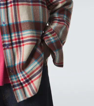 God’s True Cashmere Plaid cashmere shirt with amethyst | Thumbnail 7 God’s True Cashmere Plaid cashmere shirt with amethyst | Thumbnail 7