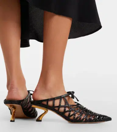 Ferragamo Cirry leather mules | Thumbnail 6