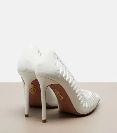 Aquazzura Gisele perforated leather pumps | Thumbnail 3