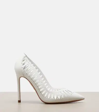 Aquazzura Gisele perforated leather pumps | Thumbnail 4