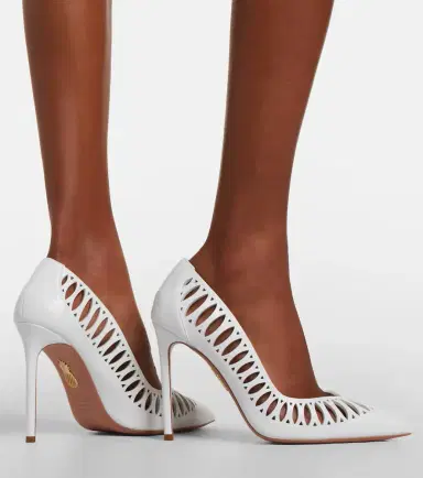 Aquazzura Gisele perforated leather pumps | Thumbnail 5