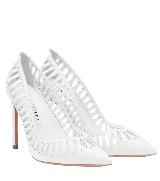 Aquazzura Gisele perforated leather pumps
