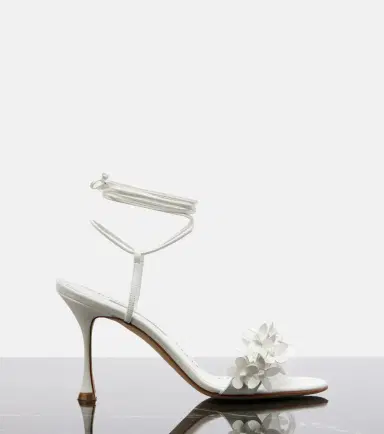 Manolo Blahnik Anista floral-appliqué leather sandals | Thumbnail 3 Manolo Blahnik Anista floral-appliqué leather sandals | Thumbnail 3