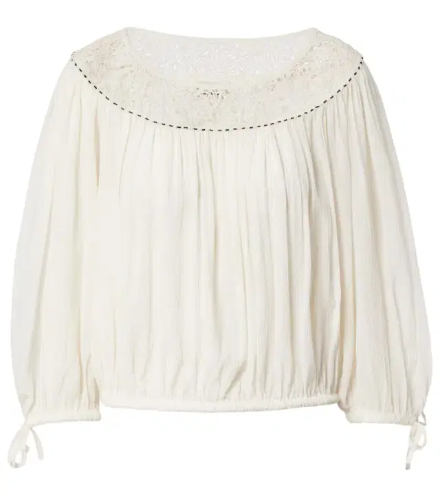 Isabel Marant Nelida guipure lace-trimmed silk blouse