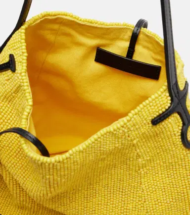 JW Anderson Bulb Small beaded leather-trimmed shoulder bag | Thumbnail 2