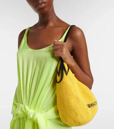 JW Anderson Bulb Small beaded leather-trimmed shoulder bag | Thumbnail 4