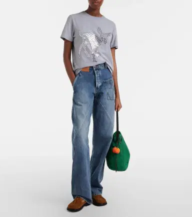JW Anderson Bulb Small beaded leather-trimmed shoulder bag | Thumbnail 7