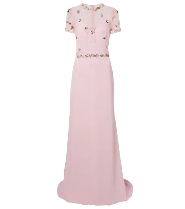 Embellished crêpe gown