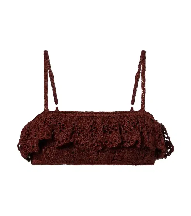 Crochet cotton bra top