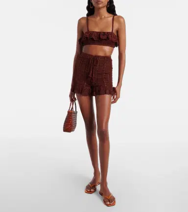Anna Kosturova Crochet cotton shorts | Thumbnail 2