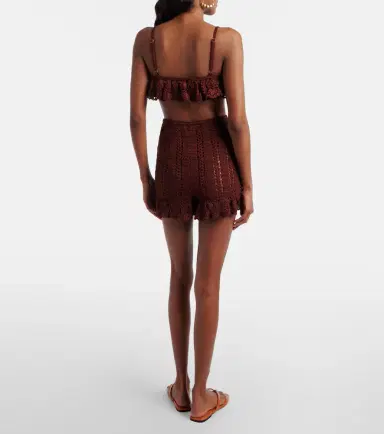 Anna Kosturova Crochet cotton shorts | Thumbnail 3
