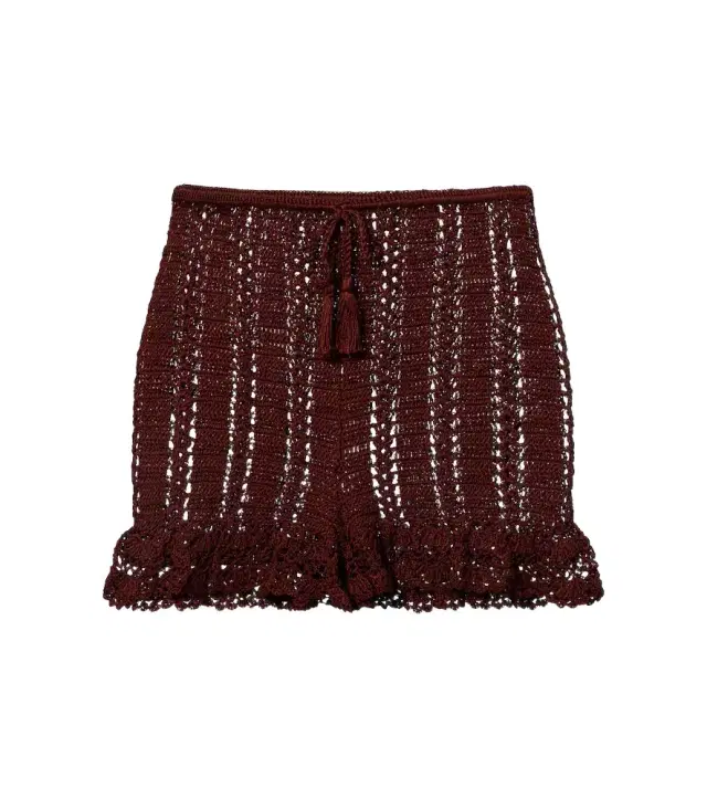Anna Kosturova Crochet cotton shorts