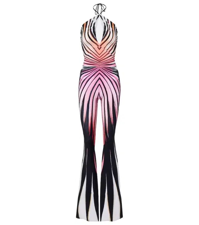 Printed halterneck jumpsuit