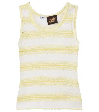 Loewe Paula's Ibiza pointelle cotton-blend top | Thumbnail 1 Loewe Paula's Ibiza pointelle cotton-blend top | Thumbnail 1