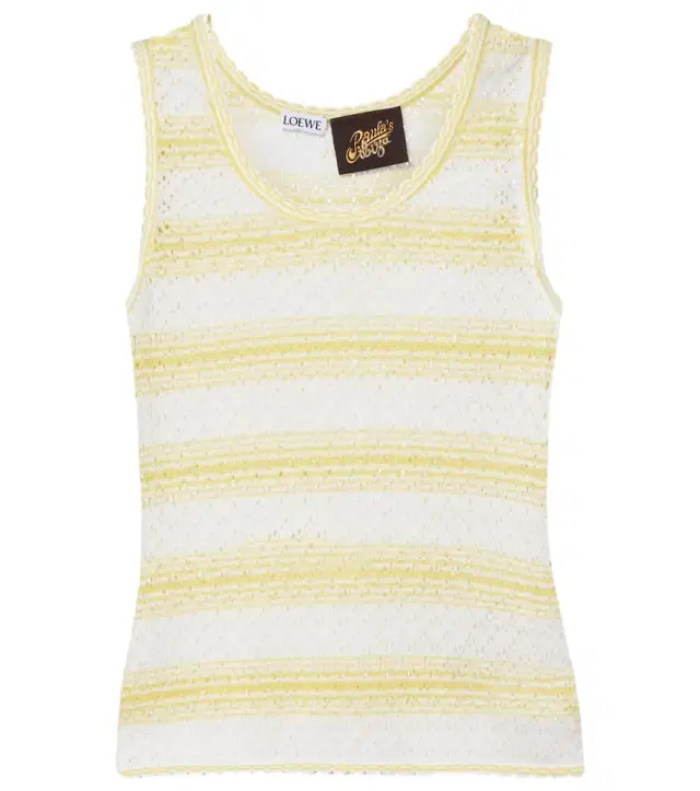 Loewe Paula's Ibiza pointelle cotton-blend top