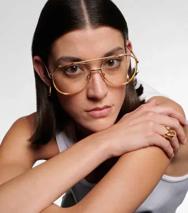 Bottega Veneta Light Ribbon aviator glasses | Thumbnail 3