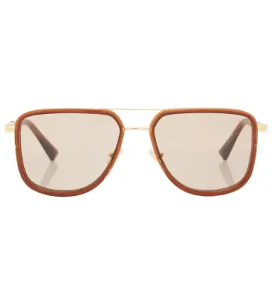 Bottega Veneta Metal Combi aviator sunglasses | Thumbnail 1 Bottega Veneta Metal Combi aviator sunglasses | Thumbnail 1