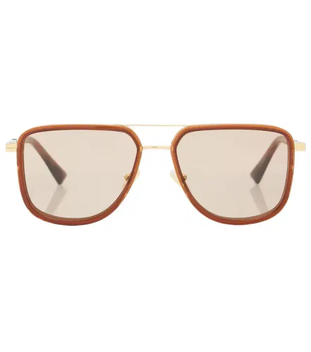 Bottega Veneta Metal Combi aviator sunglasses
