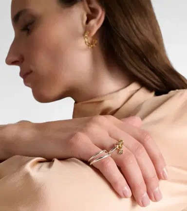Spinelli Kilcollin Piera 925 sterling silver and 18kt gold ring with diamond | Thumbnail 2