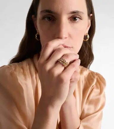 Spinelli Kilcollin Piera 925 sterling silver and 18kt gold ring with diamond | Thumbnail 3