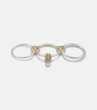 Spinelli Kilcollin Piera 925 sterling silver and 18kt gold ring with diamond | Thumbnail 5