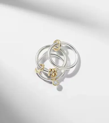 Spinelli Kilcollin Piera 925 sterling silver and 18kt gold ring with diamond | Thumbnail 6