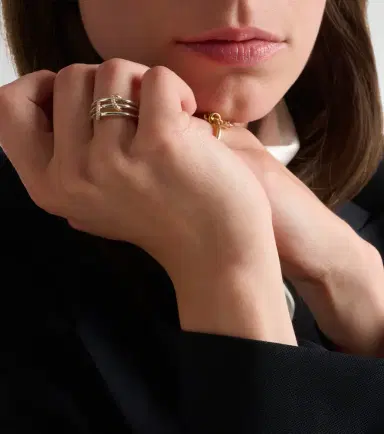 Spinelli Kilcollin Solarium 925 sterling silver and 18kt gold ring with diamonds | Thumbnail 3